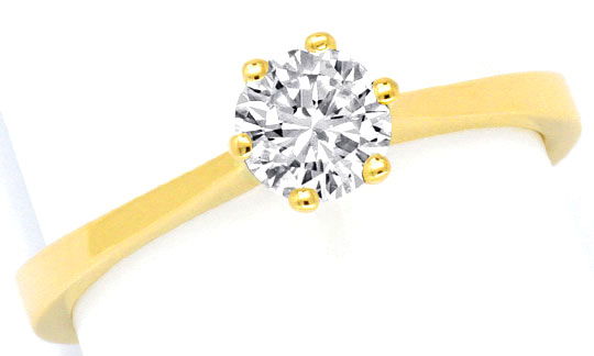 Foto 2 - Brillant-Diamant-Ring 18K Gelbgold 0,5ct G VS1 Brillant, S2974