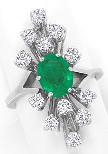 Foto 1 - Emerald Brillanten-Ring 1,45ct Smaragd 1,0ct Brillanten, S4613